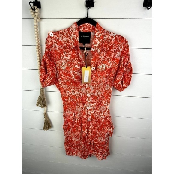 Copied - NWT Le Superbe Chic Tiki Romper VINTAGE PERSIMMON Size 0 - Picture 7 of 7